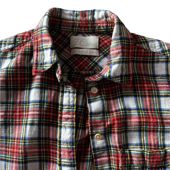 J Crew women’s plaid Snowy Stewart Tartan Flannel Size OO extra small - Picture 6 of 15